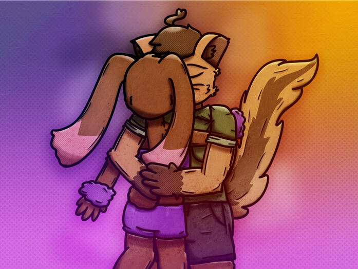 Hugging Couple